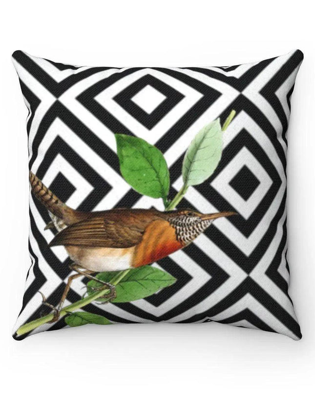 Chic Reversible Bird Pattern Pillow Cover for Stylish Home Decor