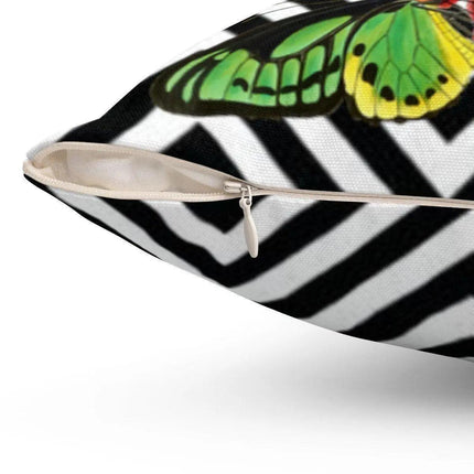 Chic Reversible Butterfly Throw Pillow Cover for Stylish Décor
