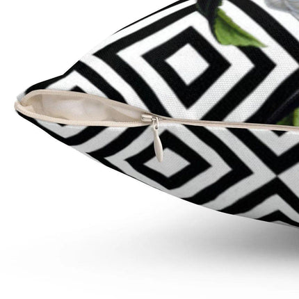 Chic Dual-Sided Camellia Floral Pillowcase with Eye-Catching Sublimation Artwork