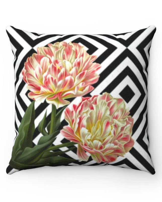 Elegant Dual-Sided Floral Cushion Cover