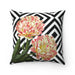 Elegant Reversible Luxury Camellia Decorative Pillowcase