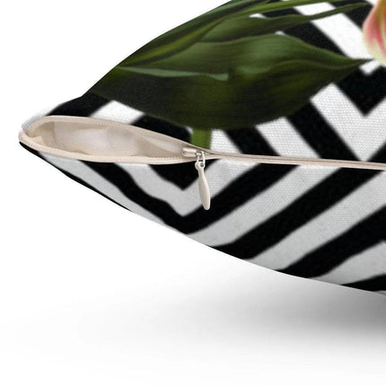 Elegant Dual-Sided Floral Cushion Cover