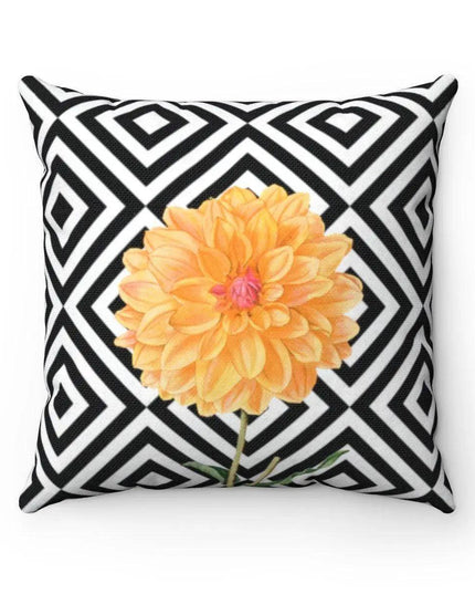 Elegant Dual-Sided Dahlia Floral Pillow Cover for Stylish Home Decor
