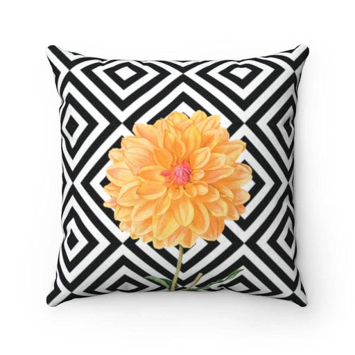Abstract Reversible Dahlia Floral Decorative Pillowcase
