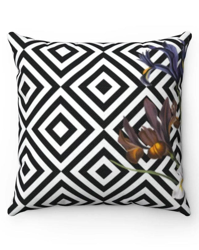 Elegant Dual-Sided Floral Print Cushion Cover