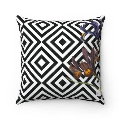 Luxurious Reversible Floral Abstract Cushion Cover