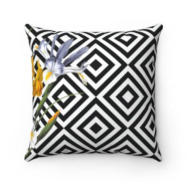 Elegant Dual-Sided Floral Print Cushion Cover
