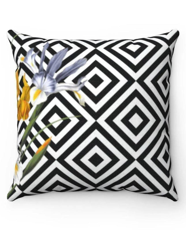 Elegant Dual-Sided Floral Print Cushion Cover