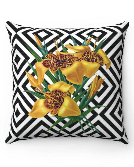 Dual-Sided Floral Charm Throw Pillow Cover