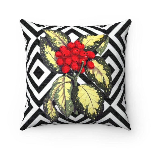 Elegant Dual-Sided Fruit Motif Pillow Cover with Vibrant Sublimation Design