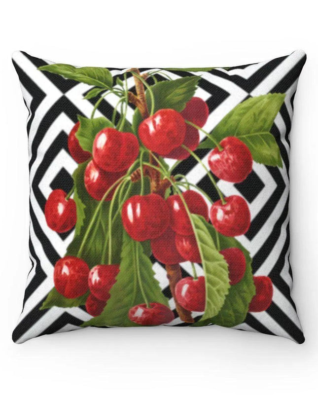 Chic Reversible Pillowcase with Abstract Fruits and Floral Design - Elevate Your Home Decor