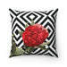 Versatile Reversible Luxury Cushion Cover with Floral Abstract Design