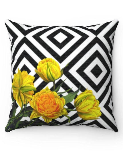 Chic Reversible Floral Throw Pillow Cover