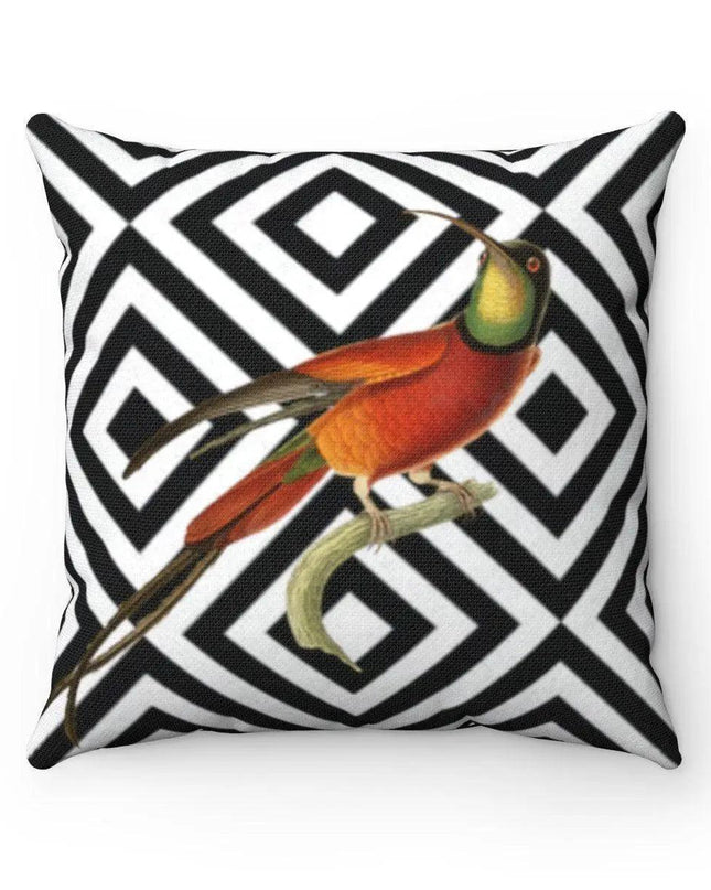 Reversible Hummingbird Design Pillow Cover - Premium Quality and Made in the USA