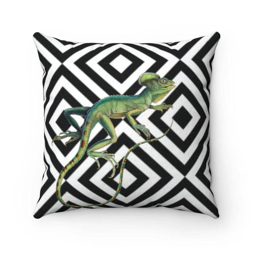Luxurious Lizard Abstract Print Reversible Pillow Cover