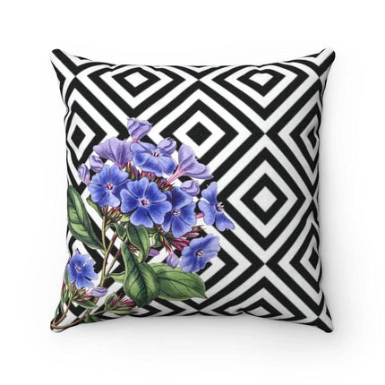 Elegant Reversible Purple Floral Pillow Cover - Maison d'Elite Series