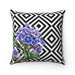 Elegant Purple Floral Decorative Pillowcase with Reversible Design