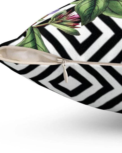 Elegant Reversible Purple Floral Pillow Cover - Maison d'Elite Series