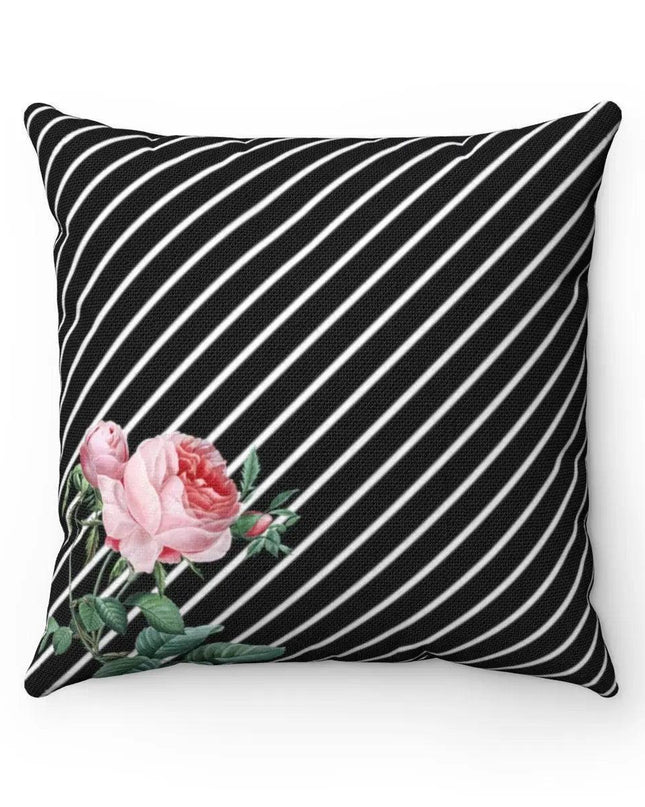 Reversible Floral & Striped Luxury Pillowcase Set by Maison d'Elite