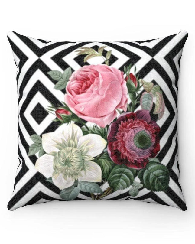 Reversible Botanica Rose Floral Pillow Cover - Transform Your Living Space Elegantly