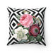 Luxury Botanica Rose | Reversible Floral Decorative Pillowcase with Vibrant Sublimation Printing