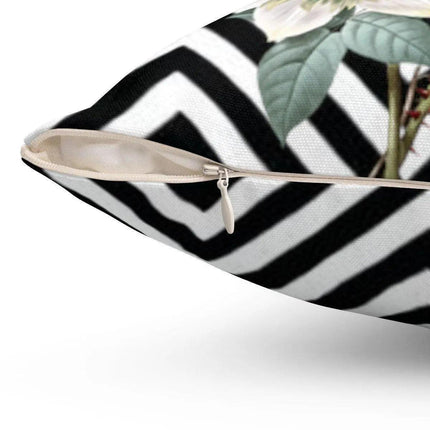 Reversible Botanica Rose Floral Pillow Cover - Transform Your Living Space Elegantly