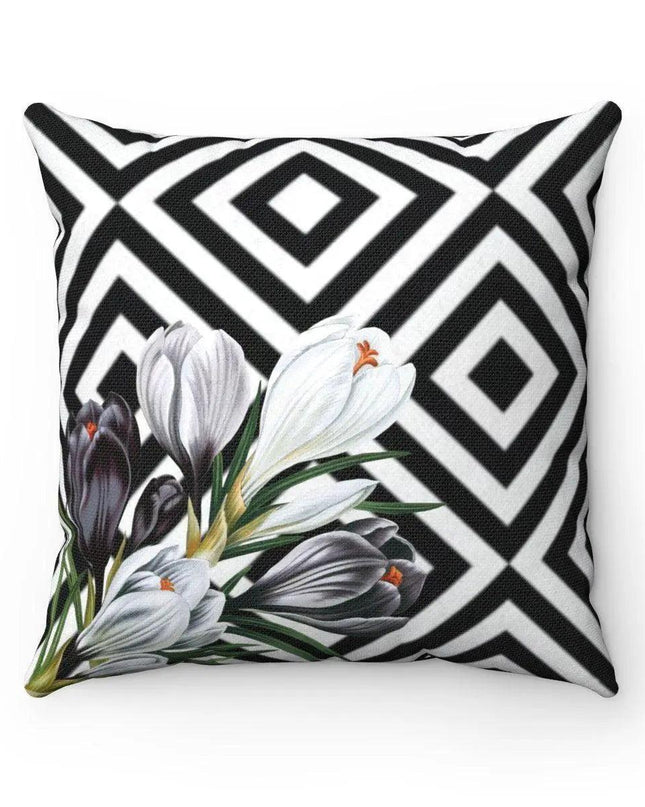 Reversible Floral Elegance Pillow Cover