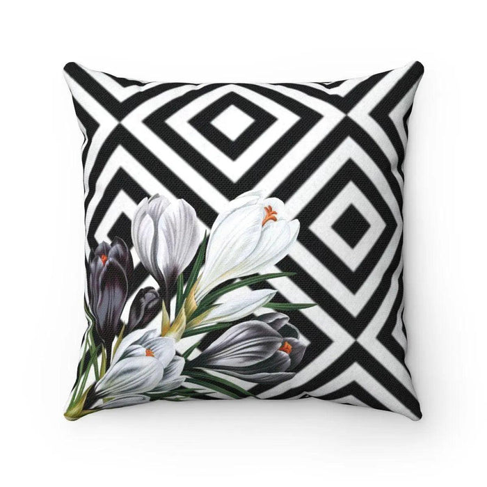 Elegant Reversible Luxury Tulips Throw Pillow Cover