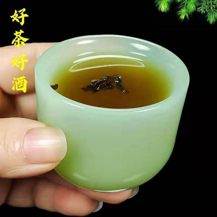 Elevate Your Tea Time: Experience the Healing Power of Jade with this Complete Kung Fu Tea Set