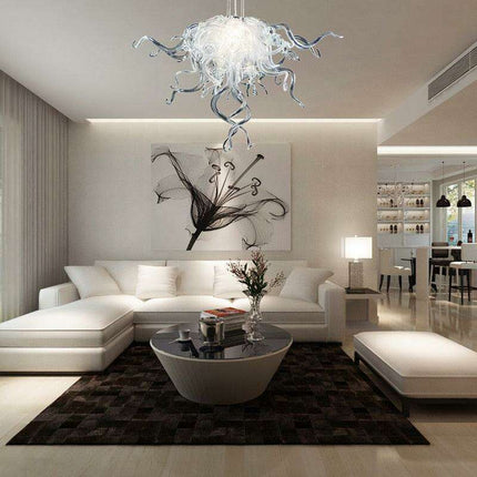 Elegant Murano Glass LED Chandelier - Contemporary Hong Kong Style for Upscale Spaces
