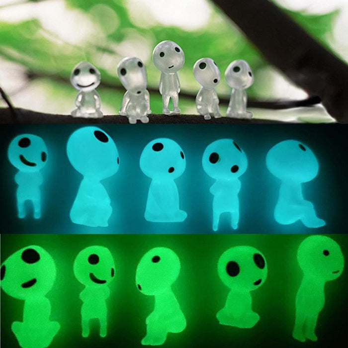 Enchanted Glowing Tree Spirit Statues for Magical Garden Wonder