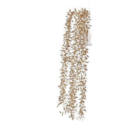 AliKopy 2-Pack UV Resistant Metallic Gold Artificial Ivy Garlands 41