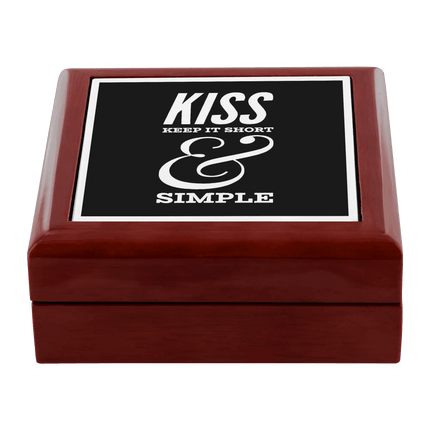 Elegant Ceramic Jewelry Organizer with Wooden Square Insert - Premium Garden Design