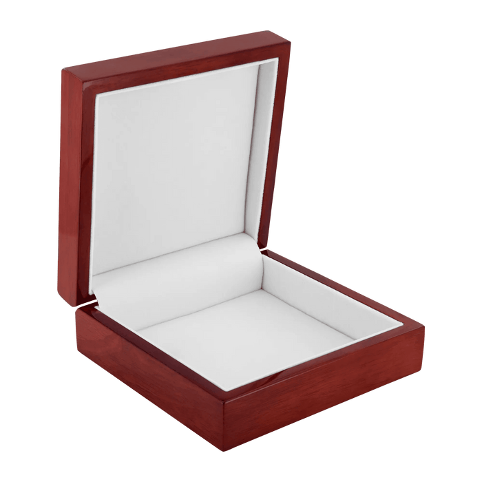 Ceramic Garden Square Wooden Jewelry Box with Elegant Design