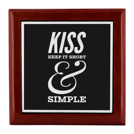 Elegant Ceramic Jewelry Organizer with Wooden Square Insert - Premium Garden Design