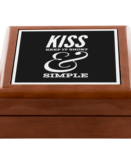 Elegant Ceramic Jewelry Organizer with Wooden Square Insert - Premium Garden Design