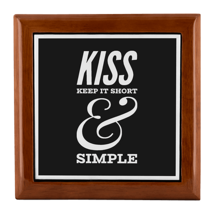 Elegant Ceramic Jewelry Organizer with Wooden Square Insert - Premium Garden Design