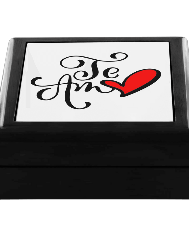 Elegant Teamo Love Wooden and Ceramic Jewelry Organizer by Maison d'Elite