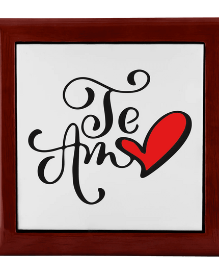 Elegant Teamo Love Wooden and Ceramic Jewelry Organizer by Maison d'Elite