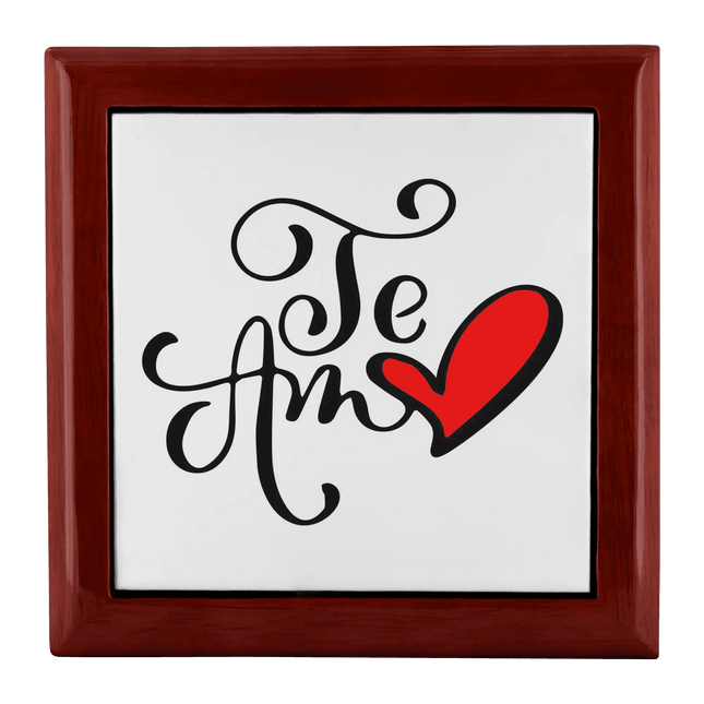 Elegant Teamo Love Wooden and Ceramic Jewelry Organizer by Maison d'Elite