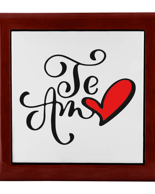 Elegant Teamo Love Wooden and Ceramic Jewelry Organizer by Maison d'Elite