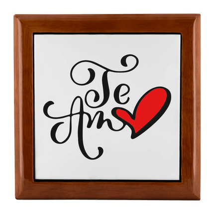 Elegant Teamo Love Wooden and Ceramic Jewelry Organizer by Maison d'Elite