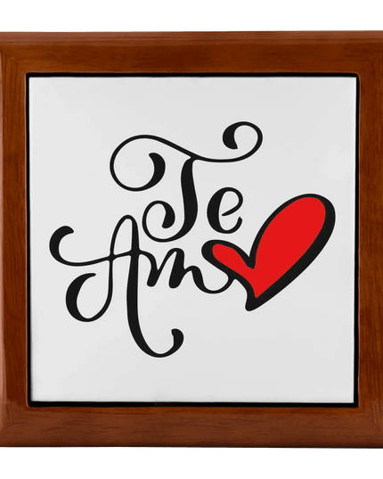 Elegant Teamo Love Wooden and Ceramic Jewelry Organizer by Maison d'Elite