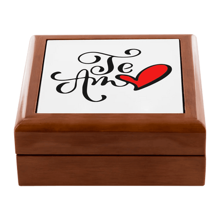 Elegant Teamo Love Wooden and Ceramic Jewelry Organizer by Maison d'Elite