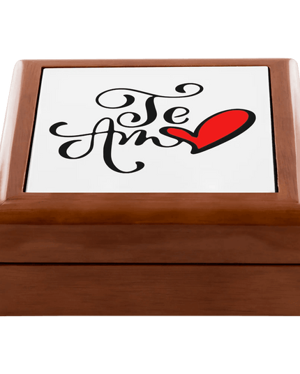 Elegant Teamo Love Wooden and Ceramic Jewelry Organizer by Maison d'Elite