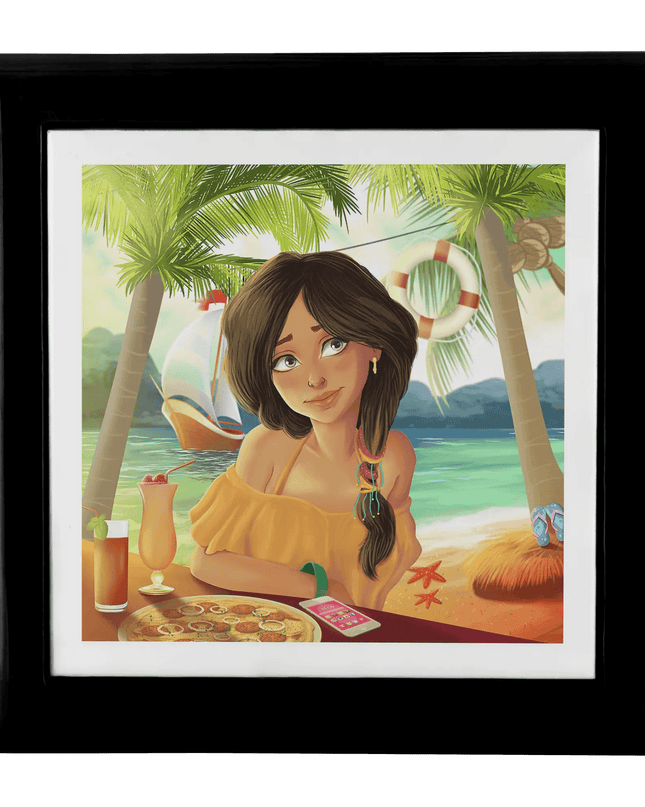 Luxurious Handcrafted Tropical Wood and Ceramic Jewelry Storage Box with Velvet Lining