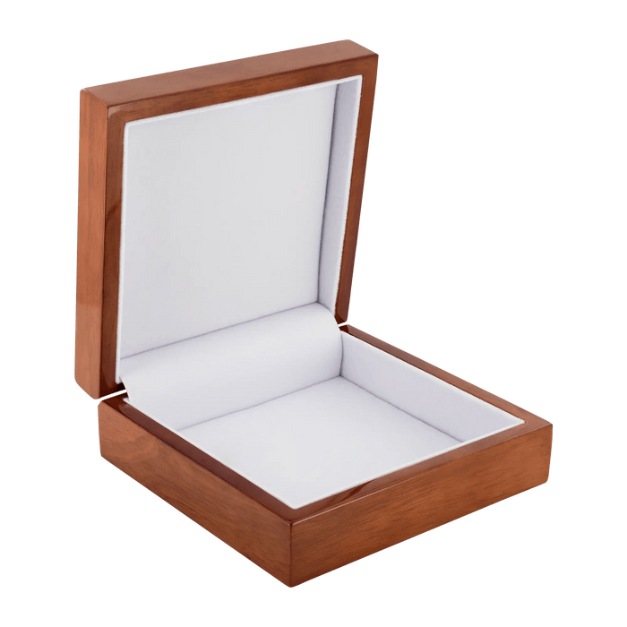 Exquisite Tropical Wood and Ceramic Tiled Jewelry Storage Box with Elegant Felt Lining