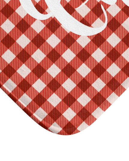 Cozy Holiday Plaid Bath Rug for a Festive Bathroom Experience