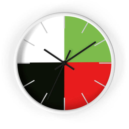 Color Block Wall Clock - Modern Home and Office Decor Statement Piece