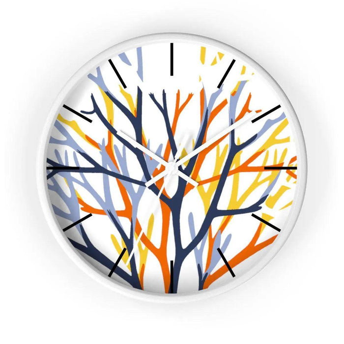 Coral Accent Wooden Wall Clock by Elite Maison